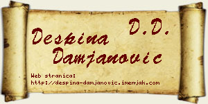 Despina Damjanović vizit kartica